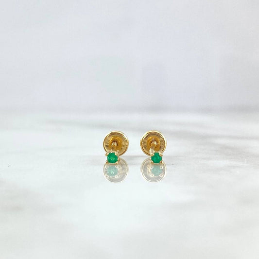 Topos Cuatro Garras Esmeraldas 4pts 0.55gr / 1.8mm Oro Amarillo 18K *