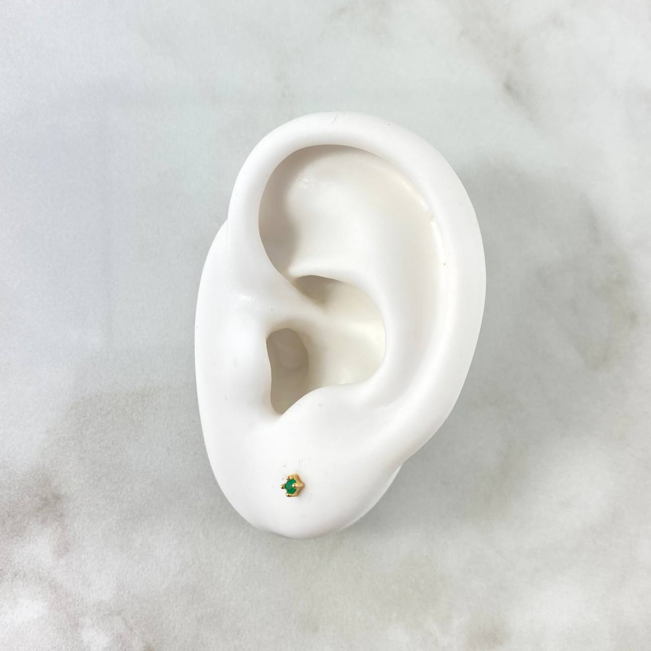 Topos Cuatro Garras Esmeraldas 4pts 0.55gr / 1.8mm Oro Amarillo 18K *