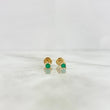 Topos Chispa 0.7gr / 2.5mm Esmeraldas 9pts Oro Amarillo (Joya) *