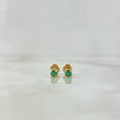 Topos Chispa 0.95gr / 3mm Esmeraldas 20pts Oro Amarillo (Joya) *
