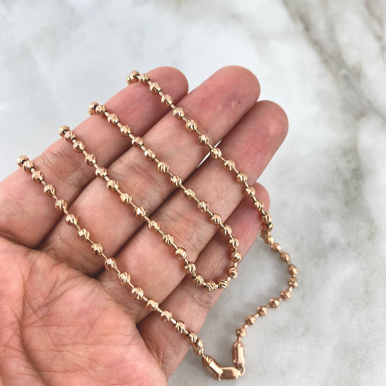 Cadena Militar 17.05gr / 23 1/2 in / 3mm Oro Rosa Nac.Esp. 18K