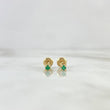 Stud Earrings 0.6gr / 1.8mm Emerald 4 pts Yellow Gold (Jewel) ©