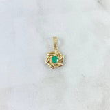 Dije Helice 2gr / 2.1cm / Esmeralda 30pts Oro Amarillo (Joya) *