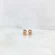 Stud Earrings Bead 0.6gr / 5mm Diamond Cut Rose Gold 18K ©