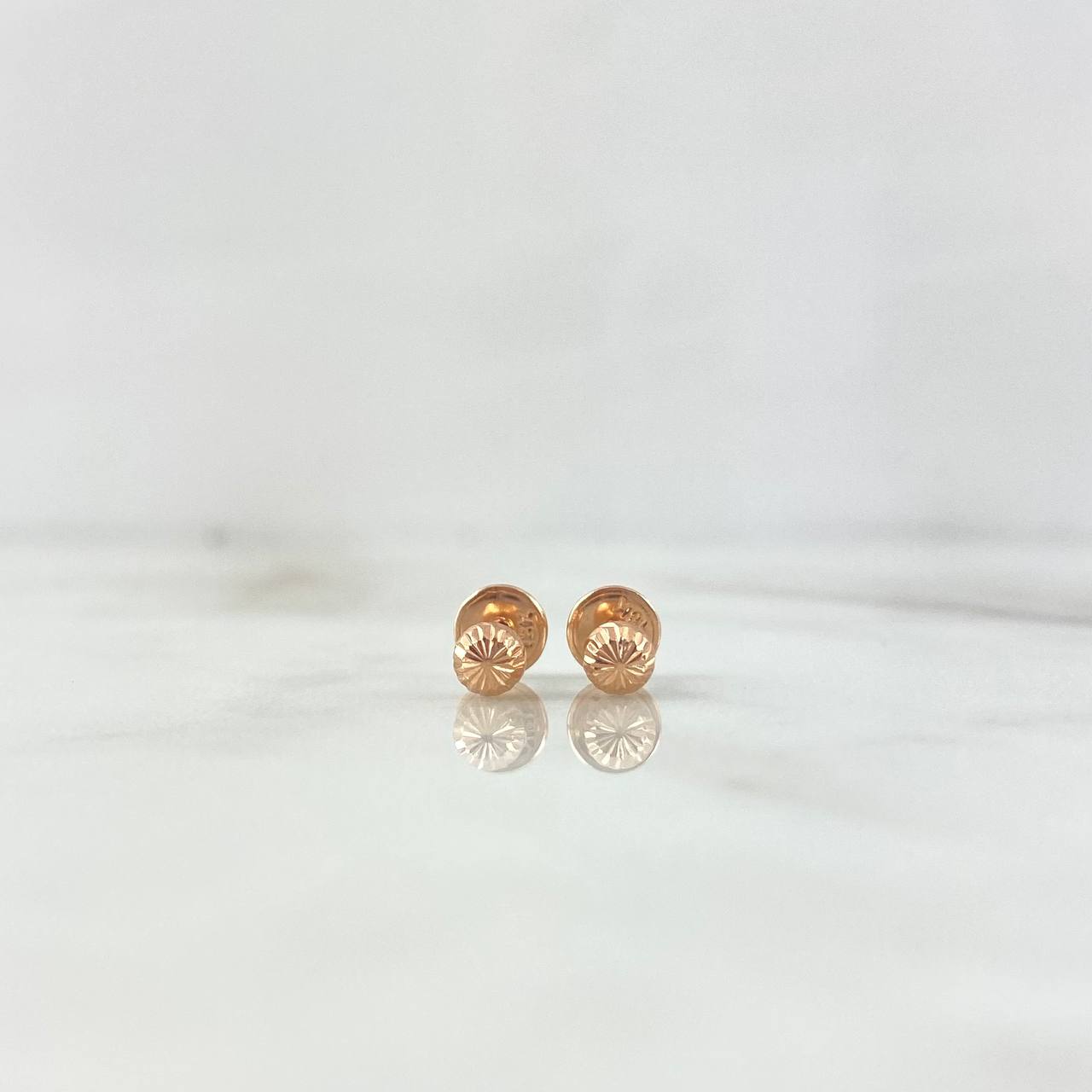 Topos Bola 0.5gr / 4mm Diamantada Oro Rosa 18K ©