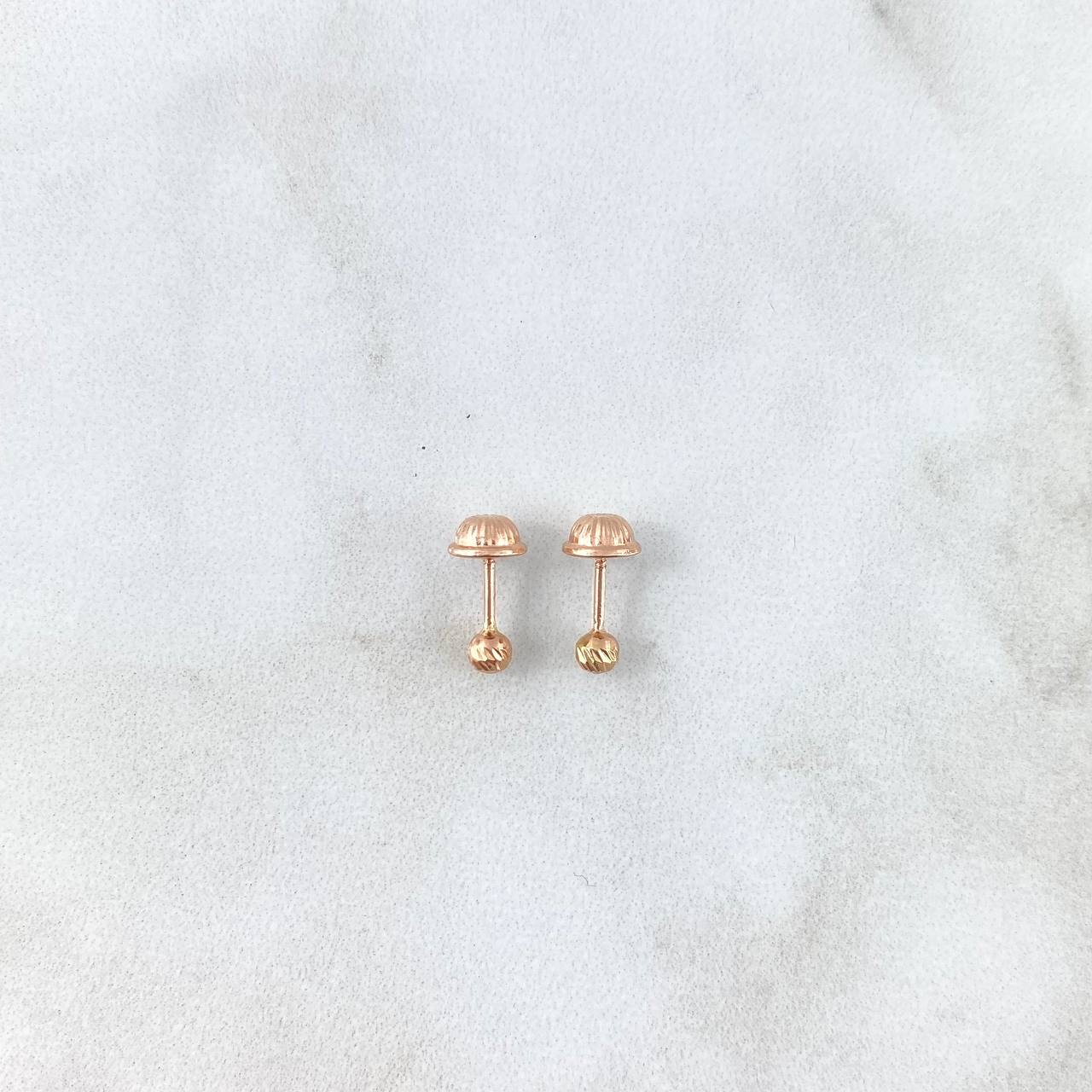 Topos Bola Diamantada 0.4g / in / 3mm Oro Rosa 18K