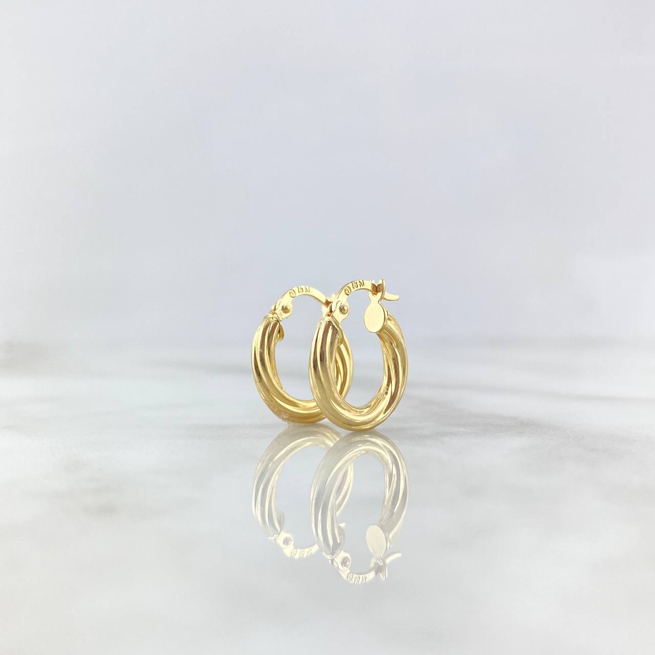 Hoop Earrings Lore 1gr / 1.6cm / 18K Yellow Gold *