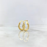 Hoop Earrings Lore 1gr / 1.6cm / 18K Yellow Gold *