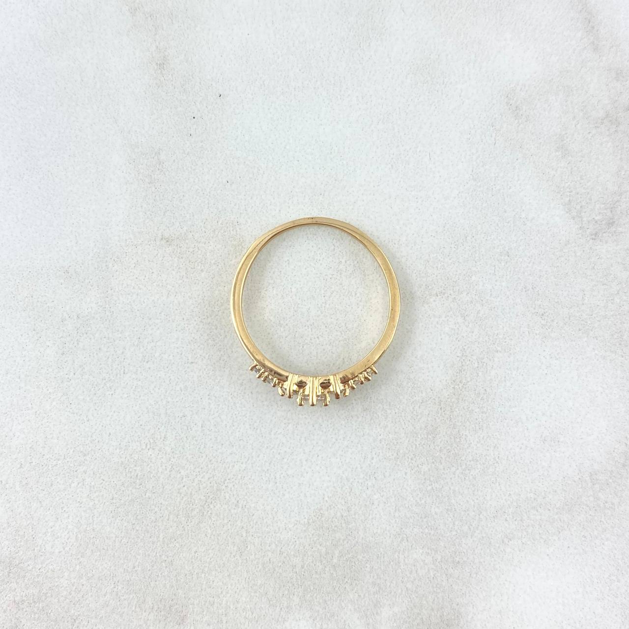 Solitaire Ring Trio 1.75gr / Size 6 1/4 / White Diamonds 10pts Yellow Gold (Jewelry) *