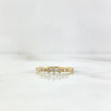 Solitaire Ring Trio 1.75gr / Size 6 1/4 / White Diamonds 10pts Yellow Gold (Jewelry) *