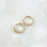 Candongas Trio 1.65gr / 1.3cm / Diamantes Blancos 10pts Oro Amarillo (Joya) *