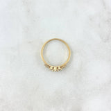 Solitaire Ring Trio 1.75gr / Size 6 1/4 / White Diamonds 10pts Yellow Gold (Jewelry) *