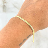 Flat Snake Bracelet 2.5gr / 19.5cm / 2.8mm Yellow Gold +3 18K ©