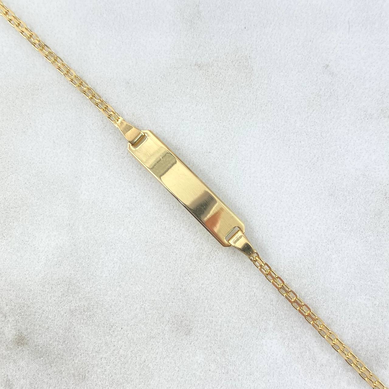 Bracelet Baby Chinese 2.7gr / 12.5cm-14.5cm / 1.7mm Rectangular Plate Polished Yellow Gold +1 18K *