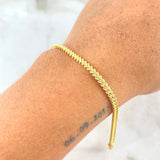 Pulso Franco 3.2gr / 20cm / 2.5mm Oro Amarillo +4 18K