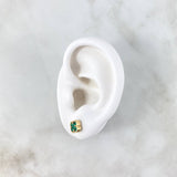 Topos Trébol VCyA 2.25gr / 1/4 in / 7mm Malaquita Verde Lisa Oro Amarillo Nac.Esp.