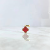 Dije Trébol VCyA 1.15gr / 1.6cm / 9mm Ambar Rojo Liso Oro Amarillo ©