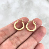 Hoop Earrings Andy 1.2gr / 1.7cm / Yellow Gold 18K ©