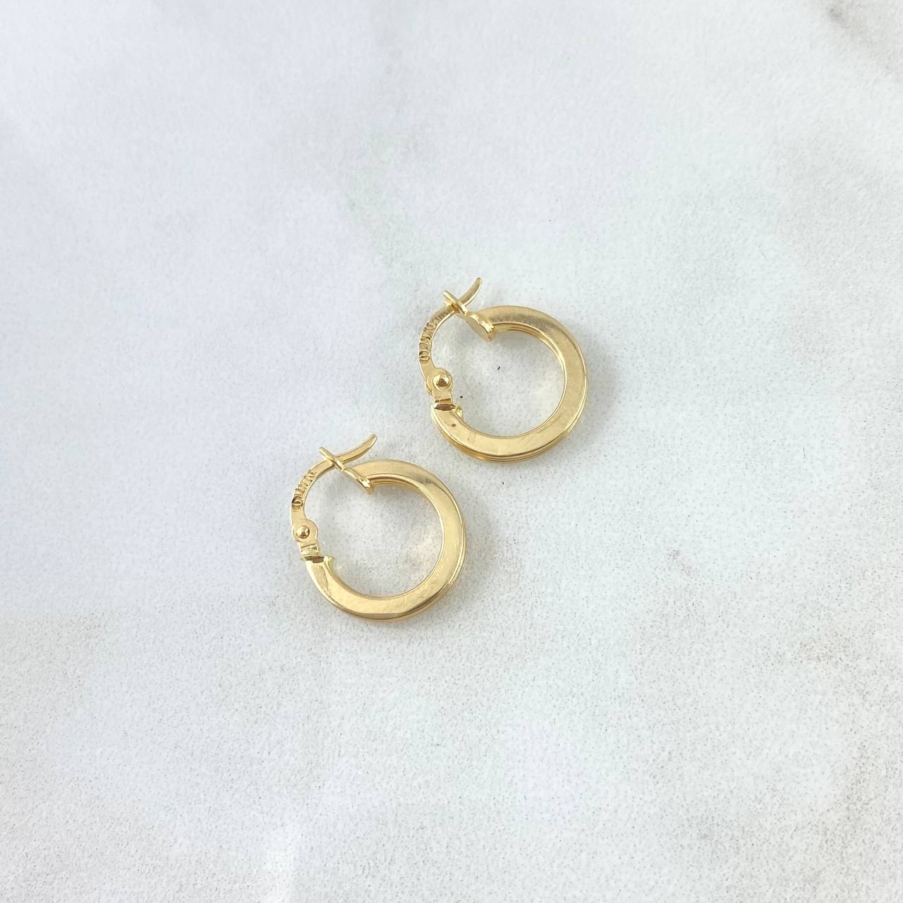 Hoop Earrings Andy 1.25gr / 1.7cm / Yellow Gold 18K ©