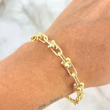 Bracelet Curved Buoys 10.7gr / 19cm / Internal Filigree Yellow Gold +4 ©