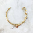 Bracelet Roll-On Buoy 10.65gr / 19cm / Heart Key Three Golds +4 *