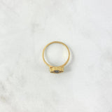 Anillo Trebol VCyA 2.3gr / T7 1/2 / Onix Negro Punteado Oro Amarillo 18K