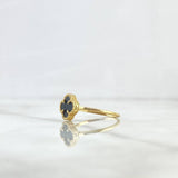Ring Clover VCyA 1.85gr / Size 7 1/2 / Black Onyx Dotted 18K Yellow Gold ©