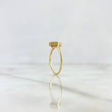 Anillo Trebol VCyA 2.3gr / T7 1/2 / Onix Negro Punteado Oro Amarillo 18K