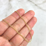 Cadena Mini Cubana 1.8gr / 19 3/4 in / Oro Amarillo +1 18K !