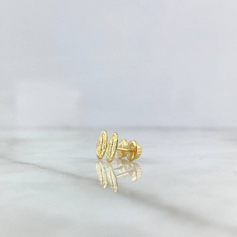 Stud Earrings Virgin Guadalupe Oval 0.7gr / 0.3in 18K Gold