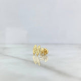Stud Earrings Virgin Guadalupe Oval 0.7gr / 0.3in 18K Gold