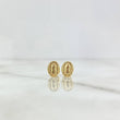 Stud Earrings Virgin Guadalupe Oval 0.7gr / 0.3in 18K Gold