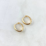 Hoop Earrings Dali Basteadas 2.3gr / 1.4cm / Polished 18K Yellow Gold