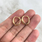 Candongas Dali Basteadas 2.45gr / 1.4cm / Lisas Oro Amarillo 18K