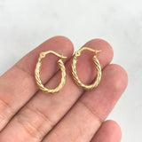 Candongas Mary Ovalada 1.2gr / 3/4 in / Oro Amarillo 18K *