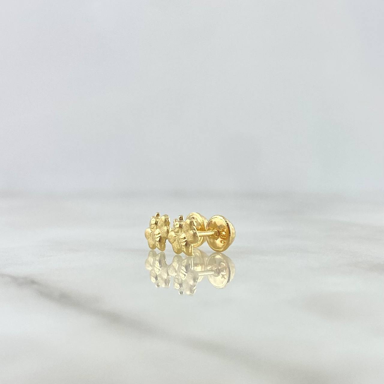 Topos Abeja 0.55gr / 6mm Alas Mate Oro Amarillo 18K *