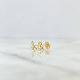 Topos Colibrí 0.5gr / 6.5mm Lisos Oro Amarillo 18K