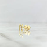 Topos Jirafa 0.65gr / 0.8cm / Circon Blanco Oro Amarillo *