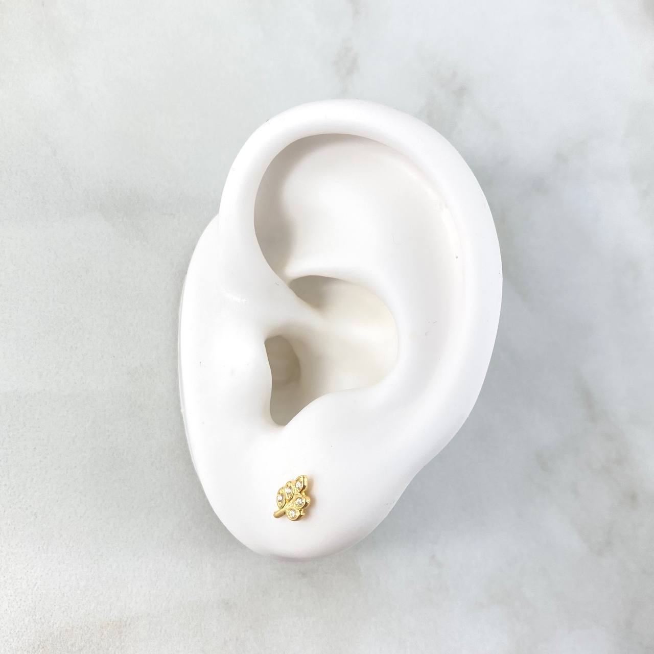 Topos Rama 0.8gr / 0.8cm / Circones Blancos Oro Amarillo *