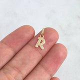 Pendant Letter R Cursive 0.45gr / 1.7mm Polished 18K Yellow Gold