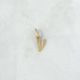 Pendant Letter V Italic 0.45gr / 1.6cm-Smooth 18K Yellow Gold *