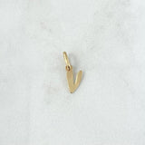 Pendant Letter V Italic 0.45gr / 1.6cm / Polished 18K Yellow Gold