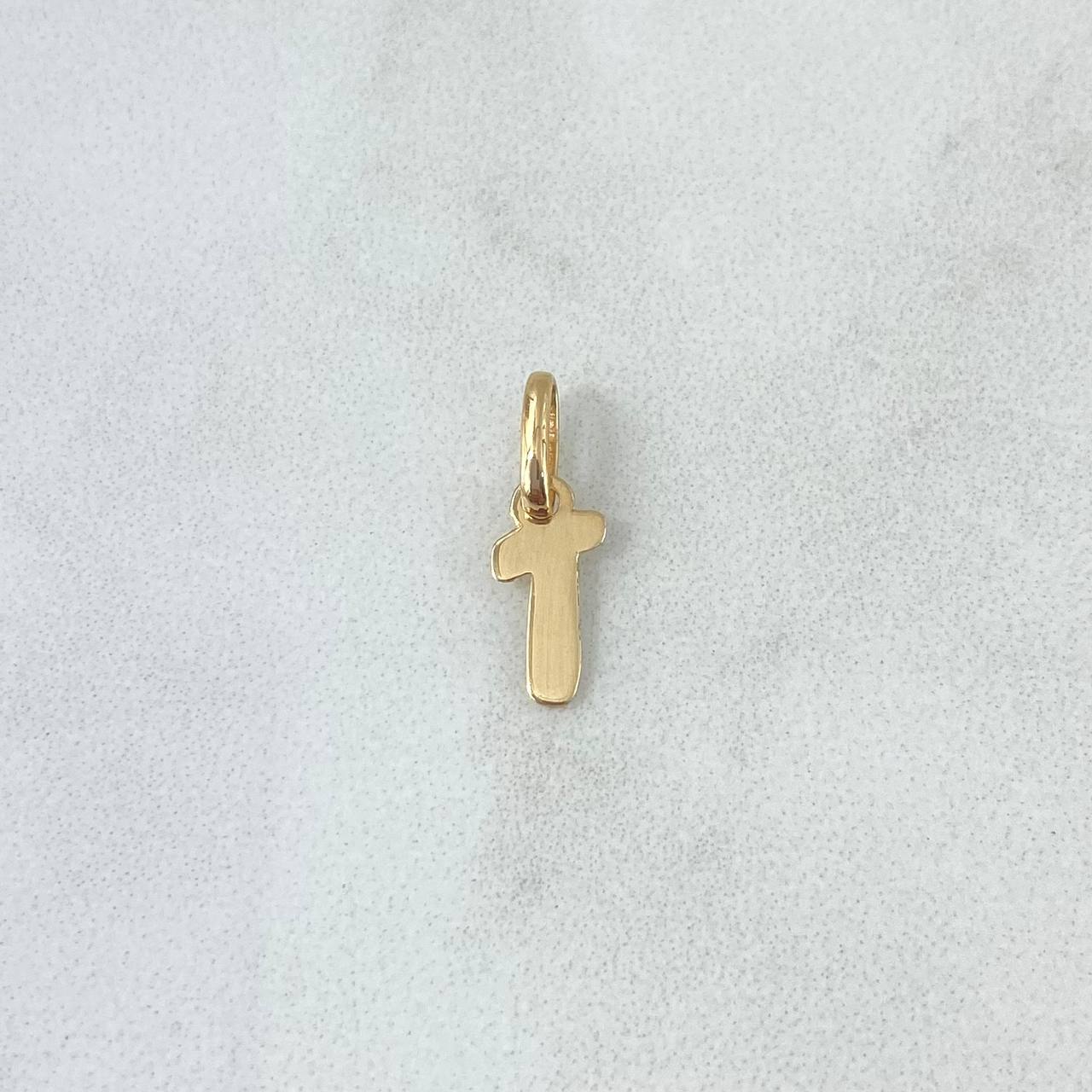 Pendant Letter T Italic 0.4gr / 1.6cm / Polished 18K Yellow Gold