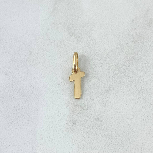Pendant Letter T Cursive 0.35gr / 3/4 in / 18K Gold