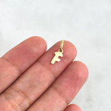 Pendant Letter F Italic 0.35gr / 1.5cm / Polished Yellow Gold