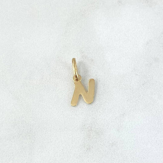 Pendant Letter N Italic 0.45gr / 1.5cm / Polished Yellow Gold