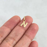 Pendant Letter N Italic 0.45gr / 1.5cm / Polished Yellow Gold
