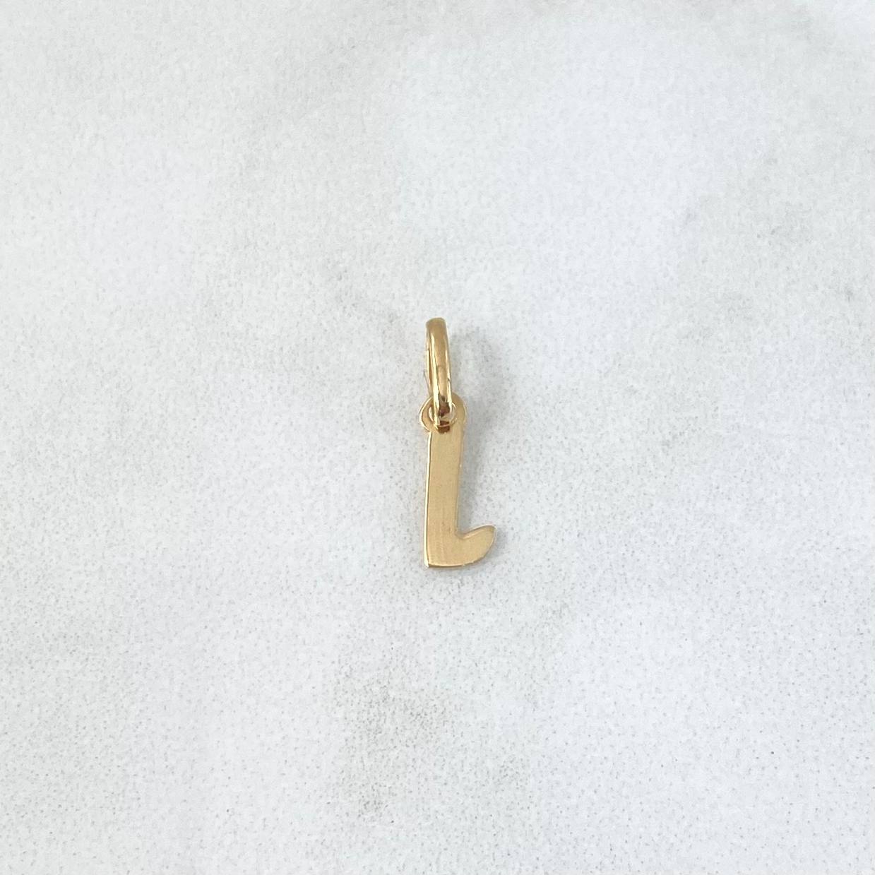 Pendant Letter L Cursive 0.3gr / 1.5cm / Polished 18K Yellow Gold ©