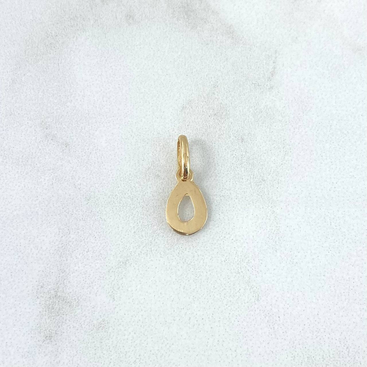 Pendant Letter O Italic 0.4gr / 1.6cm / Polished 18K Yellow Gold
