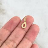 Pendant Letter O Italic 0.35gr / 1.5cm / Polished Yellow Gold